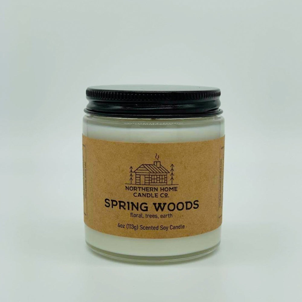 
                  
                    Load image into Gallery viewer, A Spring Woods candle from Northern Home Candle Company. Spring woods has notes of trees, flowers, and earth.
                  
                