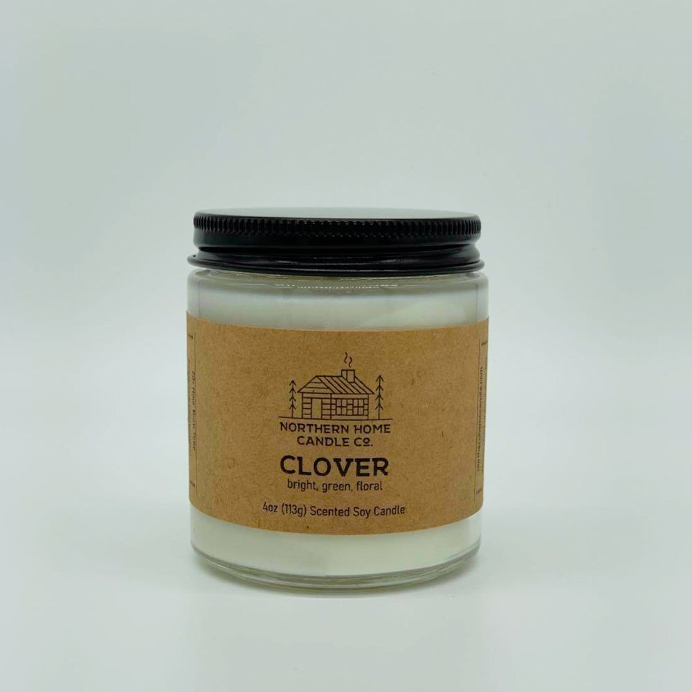 
                  
                    Load image into Gallery viewer, Clover soy candle from Northern Home Candle company. Clover has bright, green, and floral notes.
                  
                